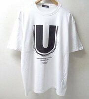 ◆UNDERCOVER アンダーカバー Uロゴ GIZ クルーネック Tシャツ 白 サイズ4 美　UC2B9803-1 ホワイト