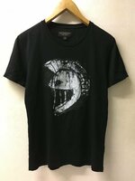 ◆国内正規 BURBERRY LONDON ENGLAND バーバリー アート刺繍プリント クルーネック Tシャツ 黒 サイズS