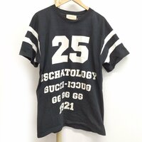 ●グッチ GUCCI Tシャツ 25 Eschatology and Gucci Loved ユニセックス ブラック コットン[Jコレ]E17TA109
