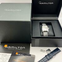 1円 美品 Hamilton ハミルトン アメリカンクラシックボルトン メンズ腕時計 H13421611 クォーツ スモセコ BOULTON SMALL SECOND 動作品 箱