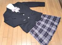 KONOMI製　大きめサイズ　ブレザー、スカート カーディガン、リボンまとめて5点セット おまけシャツ