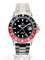 【本日特価】リラックス 王冠ロゴ GMT12-S カスタム腕時計 GMT 黒/赤 24H回転ベゼル 世田谷ベース 所ジョージ 新品
