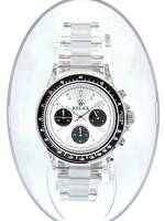 【即決3999円】RELAX リラックス 王冠ロゴ D4 ヴィンテージ腕時計 クロノ 世界的にも注目されているモデル シルバー文字盤 世田谷ベース
