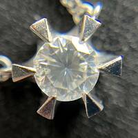 【1円スタート】Pt850 一粒0.48ct 天然ダイヤモンド 4g ネックレス 41cm　ジュエリーマキ