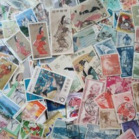 使用済み日本切手新・旧各種1000枚+100枚以上オフペーパー・普通、小型切手無し、重複あり