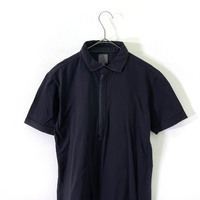 Calvin Klein カルバンクライン◆ジップアップ 半袖シャツ ポロシャツ ブラック/M/メンズ オンワード樫山