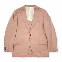 シルク混◆TOMORROWLAND トゥモローランド 綿×絹 1B テーラードジャケット ブレザー 48 /メンズ/日本製
