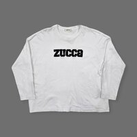 ZUCCa ズッカ ロゴ ワッペン 長袖 Tシャツ カットソー サイズM/白 ホワイト レディース