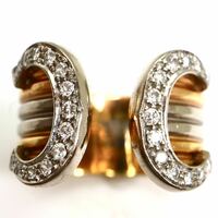 Cartier(カルティエ)《K18(750) 2C 天然ダイヤモンドリング》M 約6.7g 約12号 0.53ct diamond ring ジュエリー jewelry 指輪 EG0/EG3