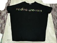 ロデオクラウンズワイドボウル RODEO CROWNS WIDE BOWL RCWB 　BIGTシャツ カットソー ラウンドネック 半袖 ロゴ刺繍　黒　フリー