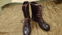 【美品】自衛隊 旧型半長靴 1986年製 シモン 25センチ熊笹 サバゲー ビンテージ OD作業服