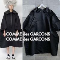 2022AW【COMME des GARCONS COMME des GARCONS】コムコム ギャルソン 丸襟 平面ビッグ ワンピース S ブラック 黒