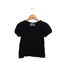 カオン Kaon カットソー Tシャツ 半袖 コットン シンプル S ブラック 黒 /KT15 レディース