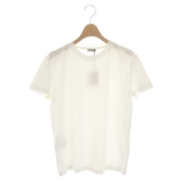 ミュウミュウ miumiu バックロゴクルーネックTシャツ カットソー 半袖 XS 白 ホワイト MJN223 /DO ■OS レディース