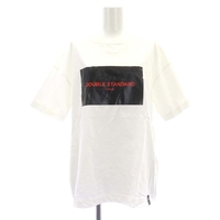 ダブルスタンダードクロージング ダブスタ DOUBLE STANDARD CLOTHING Tシャツ カットソー 半袖 ロゴ プリント コットン 36 白 黒 赤