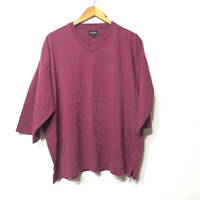 【送料無料】ビームスTシャツ/あずき色　Mサイズ　ゆったりめ　オーバーサイズ　BEAMS　７分袖