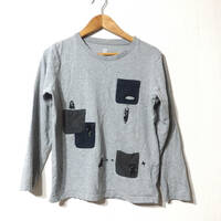 【送料無料】グラニフTシャツ/長袖　ニンジャ　刺繍　１４０サイズ　キッズ　Design Tshirts Store graniph