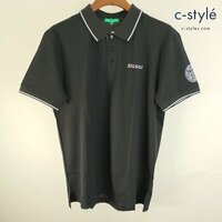 F141a [未使用品] 23区 GOLF ニジュウサンクゴルフ ポロシャツ 半袖 3L ブラック 日本製 ゴルフ用品 | トップス G