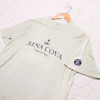【希少なLサイズ】シナコバ SINA COVA Tシャツ ビッグロゴ 袖ワッペン 