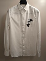 Alexander McQueen アレキサンダー マックイーン シャツ イタリア製 ホワイト 白 刺繍 花柄 フラワー ボタニカル Flower Embroidered Shirt