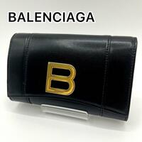 【美品】バレンシアガ　長財布　Bロゴ　ブラック