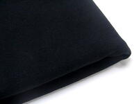 黒4　平リブニット81㎝巾（40.5㎝輪）丈104㎝　真っ黒　在庫処分　国産ニット生地　デパート系生地　練習用　ワンコ服　こども服