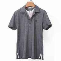 【美品】 アルマーニエクスチェンジ Armani Exchange 4-ZD134 ダークグレー ポロシャツ S メンズ