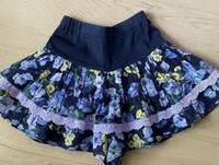アナスイミニ スカパン 130 キュロット ANNA SUI mini ショートパンツ 女の子 子供服 花柄 キッズ 夏服