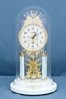GQ421 日新時計 マスター MASTER クォーツ式 ガラスドーム 置時計 回転振り子 置き時計
