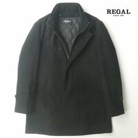 極美品 REGAL リーガル キルティングライナー付き ステンカラーコート 黒 ブラック S アメトラ アイビー スーツ ビジネス メンズ