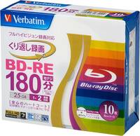 10枚 片面1層 バーベイタムジャパン(Verbatim Japan) くり返し録画用 ブルーレイディスク BD-RE 25GB 
