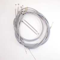 Cable Kit for Vespa 50s 100 125ET3 with PTFE Inliner sleeve SIP PREMIUM gray ベスパ ケーブル ワイヤーセット