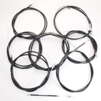 Cable Kit for Vespa 50s 100 125ET3 with PE Inliner sleeve SIPPERFORMANCE black ベスパ ケーブル ワイヤーセット