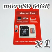 【送料無料】マイクロSDカード 64GB 1枚 class10 1個 microSD microSDXC マイクロSD 高速 MIFLAME 64GB RED-GRAY