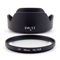 Canon キャノン レンズフード EW-53 互換品＆49mmフィルターセット