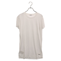 miumiu ミュウミュウ フロントロゴ オーバーサイズ クルーネック半袖Tシャツ MJE10 ホワイト レディース