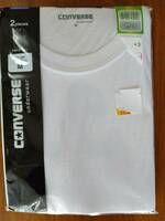 コンバース　アンダーウェア　半袖丸首Tシャツ　2枚セット　Mサイズ　白★下着　中国製　converse　