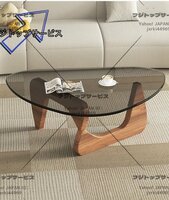 サイドテーブル ローテーブル センターテーブル コーヒーテーブル ガラステーブル 無垢材ガラスコーヒーテーブル 省スペース カフェテーブ