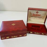 Zodiac ゾディアック スイス ブランド 腕時計 ウォッチケース 空箱 ボックス ケース レザー 2個セット 13.3cmX10.7cmX4.8cm 正規品 未使用