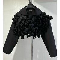 2016SS　コムデギャルソン　装飾ジャケット　ブラック 黒 ボレロ ジャケット XSサイズ　ウール　定価15万円程度