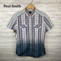 PaulSmith JEANS 半袖グラデーションチェックシャツ サイズM ポールスミス