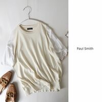ポールスミス Paul Smith☆洗える シルク混 半袖ニットプルオーバー Mサイズ☆C-K2944