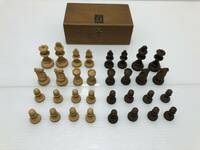 9097◆LARDY　International　木製　チェス　駒　ケース付き　フランス製　写真追加有◆C1