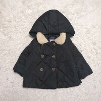 【送料無料】Petitmain　プティマイン　ジャケット　アウター　80㎝　フード取り外し可　黒　ベビー　子供服