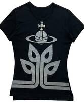 ヴィヴィアンウエストウッド Vivienne Westwood イタリア製 ビッグ オーブ ロングTシャツ ユニセックス ブラック