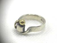 12298★TIFFANY Tiffany ティファニー リング フック＆アイ SV 925 750 コンビ 指輪 アクセサリー レディース アクセサリー 指輪 約4.1g