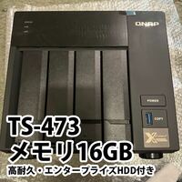 【使用頻度低】メモリ増設済み HDD付きQNAP TS-473