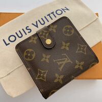 H0860【美品】 Louis Vuitton ルイヴィトン　モノグラム　コンパクトジップ　二つ折り財布 M61667　ユニセックス　