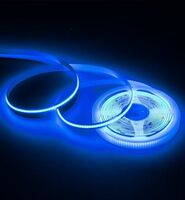 極薄 12V COB 面発光 LED テープライト ブルー 青 1M 480連/m 8mm カット 色ムラなし 切断 柔軟 防水 チューブライト DD212