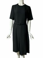 11号 ブラックフォーマル 黒 ワンピース ブラック 半袖 冠婚葬祭 礼服 日本製 ベルト付き
